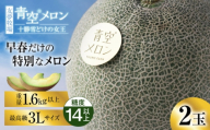 【5月以降順次発送】青空メロン 十勝雪どけの女王 2玉（3L 糖度14以上） | 友夢牧場 [BNBM002]