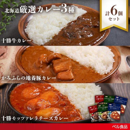 北海道厳選カレー3種6個セットen01-00251 2544122 - 北海道遠軽町