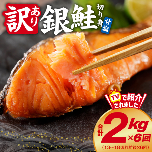 銀鮭切り身 定期便 総量 2kg×全6回 訳あり サイズ不揃い【毎月配送コース】 kgpZ015 2547002 - 大阪府泉佐野市