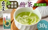 農薬不使用！煎茶 みどり30g 常磐園 みどり 日本茶 緑茶 煎茶 茶葉 お茶 白川茶 美濃白川茶 農薬不使用栽培茶 一番茶 春摘み お試し 岐阜県 東白川村 お取り寄せ