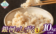 先行予約 【5ヶ月定期便】 令和8年産 玄米 10kg×5ヶ月お届け 品種：銀河のしずく 【 米 お米 ライス 岩手県 オリジナル ブランド米 お弁当 おにぎり ギフト 川の駅産地直売組合よこた 】 RT3386-10g
