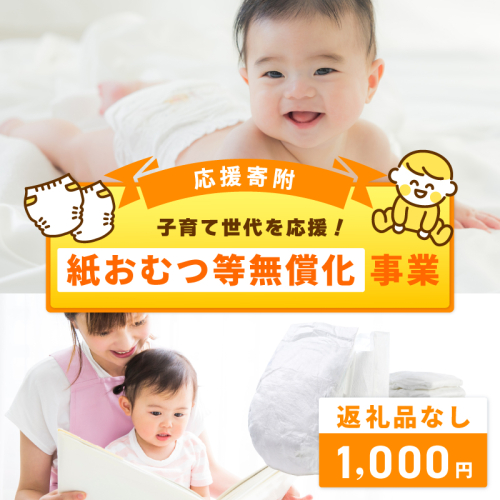 【返礼品なし】子育て世代を応援！紙おむつ等無償化応援寄附（大阪府泉佐野市）　 ON0016 2549006 - 大阪府泉佐野市