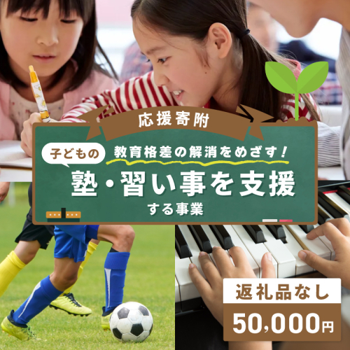 【返礼品なし】教育格差の解消をめざす！子どもの塾・習い事を支援する応援寄附（大阪府泉佐野市）　 ON0044 2549034 - 大阪府泉佐野市