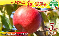 【 新企画 サンふじ のみ ４便 定期便 】 サンふじ 家庭用 5kg × 4回 ( 11月下旬 12月下旬 1月中旬 2月中旬 ) 丸西農園 沖縄県への配送不可 2026年11月下旬頃から2027年2月下旬頃まで順次発送予定 令和8年度収穫分 特別栽培農産物 ( 除草剤 化学肥料 不使用 ) 信州 果物 フルーツ リンゴ 林檎 長野 予約 農家直送 長野県 飯綱町 [2103]