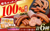 【12回定期便】 ソーセージ 瑞浪ボーノポーク 食べ比べ 6種 1kg セット (冷凍) 瑞浪市 / きなぁた瑞浪 詰め合わせ ギフト [AZCI103]