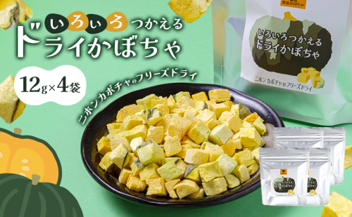 【妊婦さん・離乳食に】食塩・添加物不使用！希少なニホンカボチャのフリーズドライ「いろいろつかえるドライかぼちゃ」 4袋 瀬戸内市産・備前黒皮かぼちゃ100%使用 2551006 - 岡山県瀬戸内市