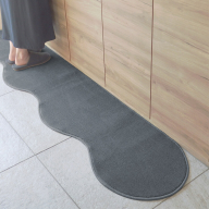 北欧風キッチンマット ラグマットタイプ 45×150cm ピーナッツ型 スチール 抗菌防臭 SEK 織人しきもの屋工房 diw0007