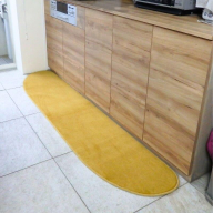 北欧風キッチンマット ラグマットタイプ 45×150cm ゆりかご型 ゴールド 抗菌防臭 SEK 織人しきもの屋工房 diw0023