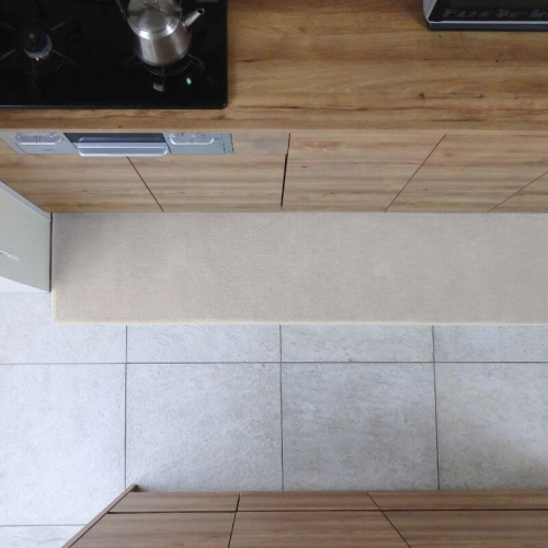 北欧風キッチンマット ラグマットタイプ 45×240cm ノーマル型 アッシュベージュ 抗菌防臭 SEK 織人しきもの屋工房 diw0113 2551834 - 大阪府泉佐野市