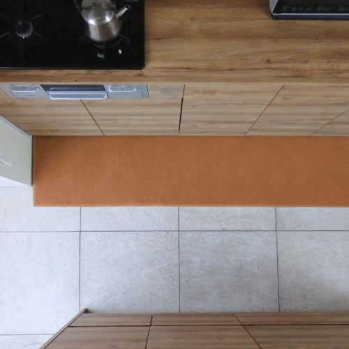 北欧風キッチンマット ラグマットタイプ 45×240cm ノーマル型 オーカー 抗菌防臭 SEK 織人しきもの屋工房 diw0123 2551843 - 大阪府泉佐野市