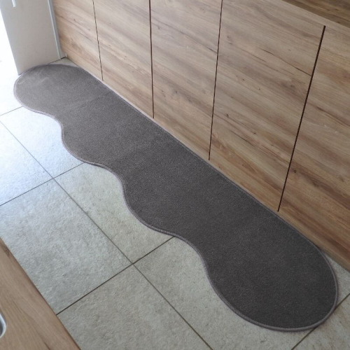 北欧風キッチンマット ラグマットタイプ 45×255cm ピーナッツ型 スチール 抗菌防臭 SEK 織人しきもの屋工房 diw0133 2551928 - 大阪府泉佐野市