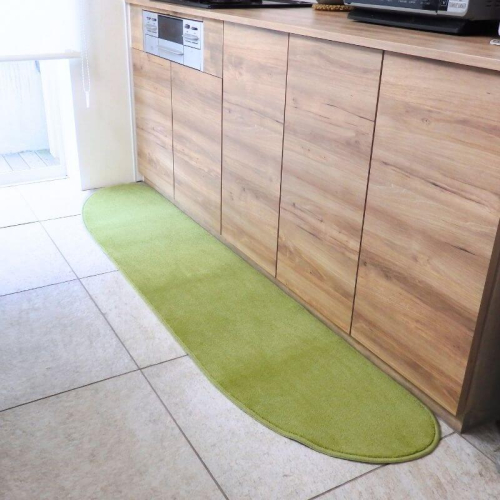 北欧風キッチンマット ラグマットタイプ 45×255cm ゆりかご型 ピスタチオ 抗菌防臭 SEK 織人しきもの屋工房 diw0148 2551941 - 大阪府泉佐野市
