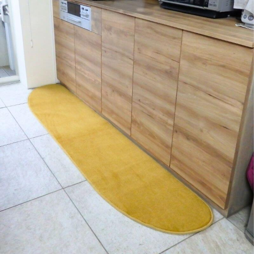 北欧風キッチンマット ラグマットタイプ 45×270cm ゆりかご型 ゴールド 抗菌防臭 SEK 織人しきもの屋工房 diw0191 2551978 - 大阪府泉佐野市