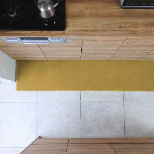 北欧風キッチンマット ラグマットタイプ 45×270cm ノーマル型 ゴールド 抗菌防臭 SEK 織人しきもの屋工房 diw0205 2551990 - 大阪府泉佐野市