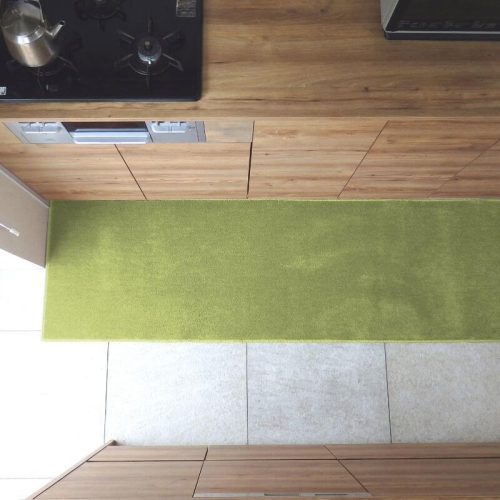 北欧風キッチンマット ラグマットタイプ 65×225cm ノーマル型 ピスタチオ 抗菌防臭 SEK 織人しきもの屋工房 diw0288 2552066 - 大阪府泉佐野市
