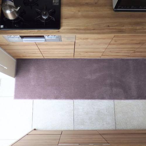 北欧風キッチンマット ラグマットタイプ 65×240cm ノーマル型 モーブ 抗菌防臭 SEK 織人しきもの屋工房 diw0335 2552111 - 大阪府泉佐野市