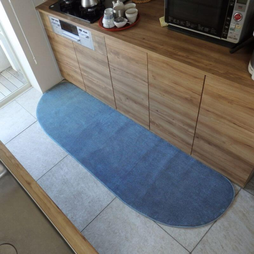 北欧風キッチンマット ラグマットタイプ 65×255cm ゆりかご型 ブルームーン 抗菌防臭 SEK 織人しきもの屋工房 diw0354 2552128 - 大阪府泉佐野市