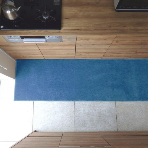 北欧風キッチンマット ラグマットタイプ 65×255cm ノーマル型 ブルームーン 抗菌防臭 SEK 織人しきもの屋工房 diw0368 2552140 - 大阪府泉佐野市