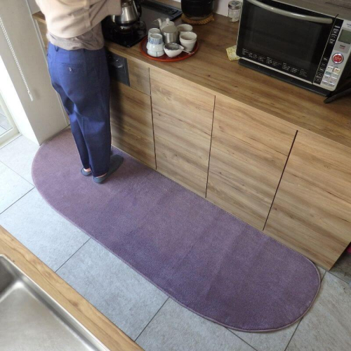 北欧風キッチンマット ラグマットタイプ 65×270cm ゆりかご型 モーブ 抗菌防臭 SEK 織人しきもの屋工房 diw0405 2552178 - 大阪府泉佐野市