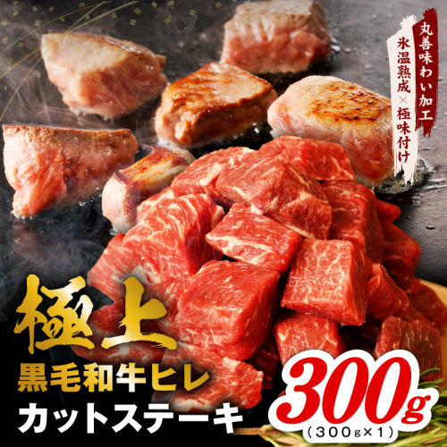 極上黒毛和牛ヒレ カットステーキ 合計 300g【氷温熟成×極味付け 300g×1P 牛肉 和牛 経産牛 サイコロステーキ 小分け 訳あり サイズ不揃い】 mrz0407 2552233 - 大阪府泉佐野市