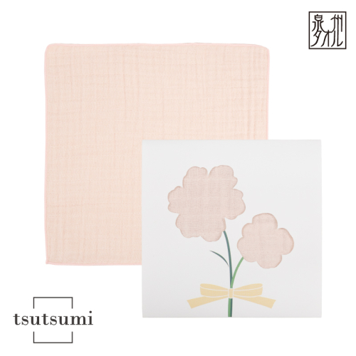 【スピード発送】tsutsumiハンカチ単品ハンカチギフト（ピンク）【ハンカチ 泉州タオル 普段使い ギフト 日用品 家族 はんかち】 G3809 2553815 - 大阪府泉佐野市