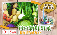 旬の新鮮野菜・果物詰合せセット たっぷり10-15品目 熊本県氷川町産《30日以内に出荷予定(土日祝除く)》 道の駅竜北