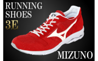 AO14　ミズノ ランニングシューズ【レッド×パールホワイト3E】【 ジョギング ランニング マラソン シューズ スニーカー 靴 ミズノ mizuno オーダー 受注生産 日本製 】