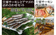AU3　宍粟 サーモン と あまご の 詰め合わせ セット 【 淡水 サーモン 鮭 アマゴ 魚 西京焼き 甘露煮 贈り物 プレゼント 】