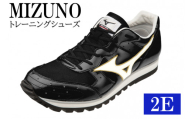 AO34　ミズノ トレーニングシューズ　BUILT　TRAINER【ブラック×パールホワイト2E】【  厚底 トレーニング シューズ スニーカー 短距離 フィールド 陸上 ビルトトレーナー ミズノ mizuno 日本製 オーダー 受注生産 】