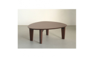 折れ脚リビングテーブル　90×77×33　ウォールナット材　大川家具【1374992】