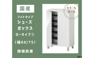 AZ7　フットタイプ国産シューズボックス（ロータイプ①）※開梱設置　【 シューズボックス 靴箱 オーダー サイズオーダー セミオーダー 国産 日本製 家具 収納家具 完成品 】