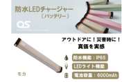 AG47　防水 LED チャージャー /  モカ（6000ｍAh）　【 モバイルバッテリー バッテリー 照明 防水 防災 災害 災害用品 災害グッズ アウトドア レジャー 蓄電機 充電器 】