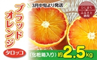 2025年3月下旬より発送 ブラッドオレンジ(タロッコ)2.5kg(11玉～20玉) 化粧箱入り【1134446】