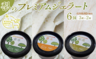 ＜庄内梨80％使用＞梨のプレミアムジェラート 6個 セット（幸水・豊水・新高 各2個）