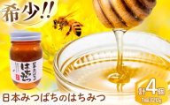 和水町産 日本蜜蜂のはちみつ｢希少品｣ 320g×4個 | 熊本県 熊本 くまもと 和水町 なごみまち なごみ ハチミツ ハチミツ 蜂蜜 日本蜜蜂 国産 320g×4個 瓶