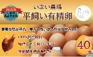 BQ5　いまい農場の 平飼い 有精卵　40個 【 赤玉 たまご タマゴ 玉子 平飼い 国産 こだわり 受賞 兵庫県 宍粟市 しそうし】