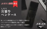 AO78　宍粟牛 ペンケース　【 ペン 筆入れ ミズノテクニクス ミズノ  グラブ グローブ 宍粟牛 牛革 限定 ふるさと納税限定 就職 祝い 贈り物 プレゼント シンプル スマート ビジネス 】