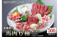 【令和8年9月出荷分】厳選 馬肉 盛り合わせ 6種 500g  赤身 フタエゴ ハツ サガリ ユッケ コウネ 特許製法 氷温熟成 低温調理 レア 小分け 焼くだけ簡単 専用醤油 タレ付 真空パック 熊本県 小国町