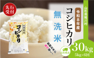 ＜令和8年産米先行受付＞ 鮭川村 コシヒカリ 【無洗米】 定期便 30kg （5kg×1ヶ月間隔で6回お届け）＜配送時期選べます＞