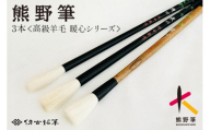 熊野筆 書家向け 高級羊毛 暖心シリーズ3本 ほうこどうの書筆【書道筆 習字筆 毛筆 筆 羊毛 高級筆 熊野筆 伝統工芸 職人技 セット ギフト 贈り物】27-189
