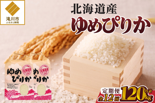 《令和7年産》12ヶ月連続お届け!ゆめぴりか10kg | 特A 白米 ブランド米 米 こめ コメ お米 ご飯 ごはん 単一米 滝川市 北海道 北海道産 道産 北海道米 定期便 生活応援 送料無料 おすすめ 人気 お弁当 贈答 2569207 - 北海道滝川市