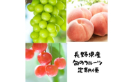 ＜発送月固定定期便＞2026年発送予定 さくらんぼ+桃+シャインマスカット詰め合わせ全3回【4081300】