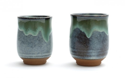 松代焼 夫婦湯呑 ブルー モダン和食器 2572325 - 長野県長野市