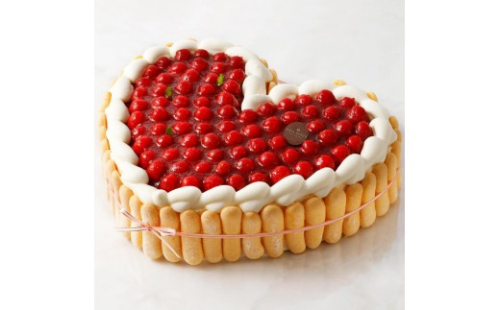 最高級洋菓子 特注ハート型シュス木苺レアチーズケーキ14cm 2572991 - 長野県長野市