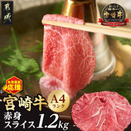生産農家応援!宮崎牛赤身スライス1.2kg_18-26-002-1200g