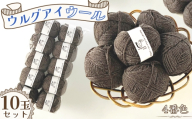毛糸 あみもねっとウルグアイウール天然色 【4番色10玉セット】 ／ 毛糸 ウール100 編み物 天然色 ナチュラルカラー 手編み 棒針 かぎ針 軽い 柔らかい ふっくら 編みやすい セーター マフラー 手作り ハンドメイド 冬支度 愛知県 No.373