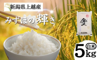 令和7年産 新潟県上越産 みずほの輝き 白米 5kg お米 こめ おすすめ 内山農産 新潟 新潟県産 にいがた 上越 上越産