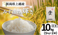 令和7年産 新潟県上越産 みずほの輝き 白米 10kg（5kg×2袋） お米 こめ おすすめ 内山農産 新潟 新潟県産 にいがた 上越 上越産