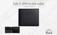 hide k 1896 ソフトカーボン バイフォールド ウォレット 二つ折り財布【カラー選択可】bi-fold wallet 11.5cm×10cm×2cm メンズ財布 サイフ 札入れ カード コインケース 本革 カウレザー 長野県長野市
