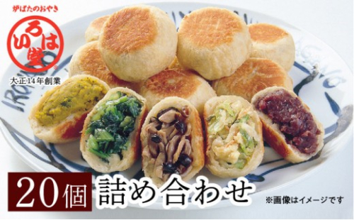 いろは堂 おやき20個詰合せ 長野 信州 レンジ 7種 老舗 2574687 - 長野県長野市